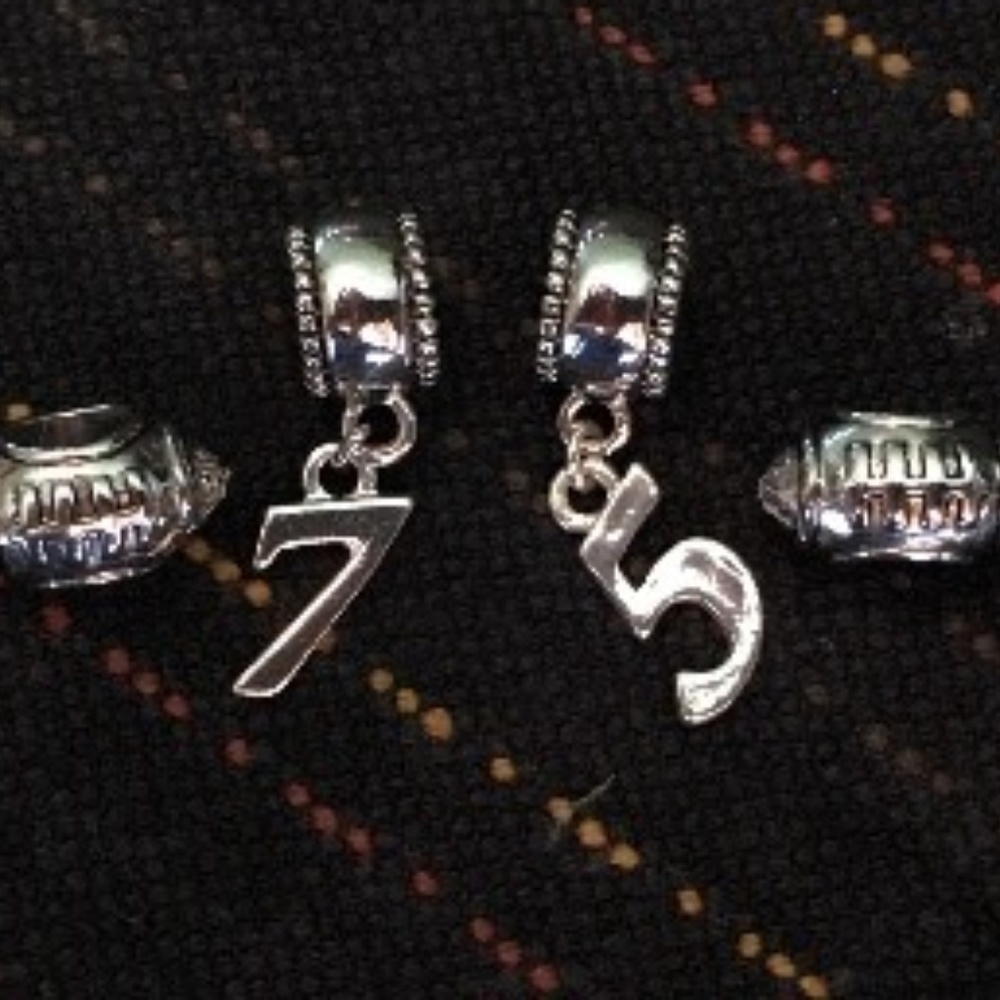Sterling Silver Football Slide / Pendant